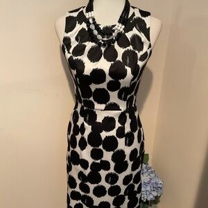 AB Studio Black & White Sheath Dress